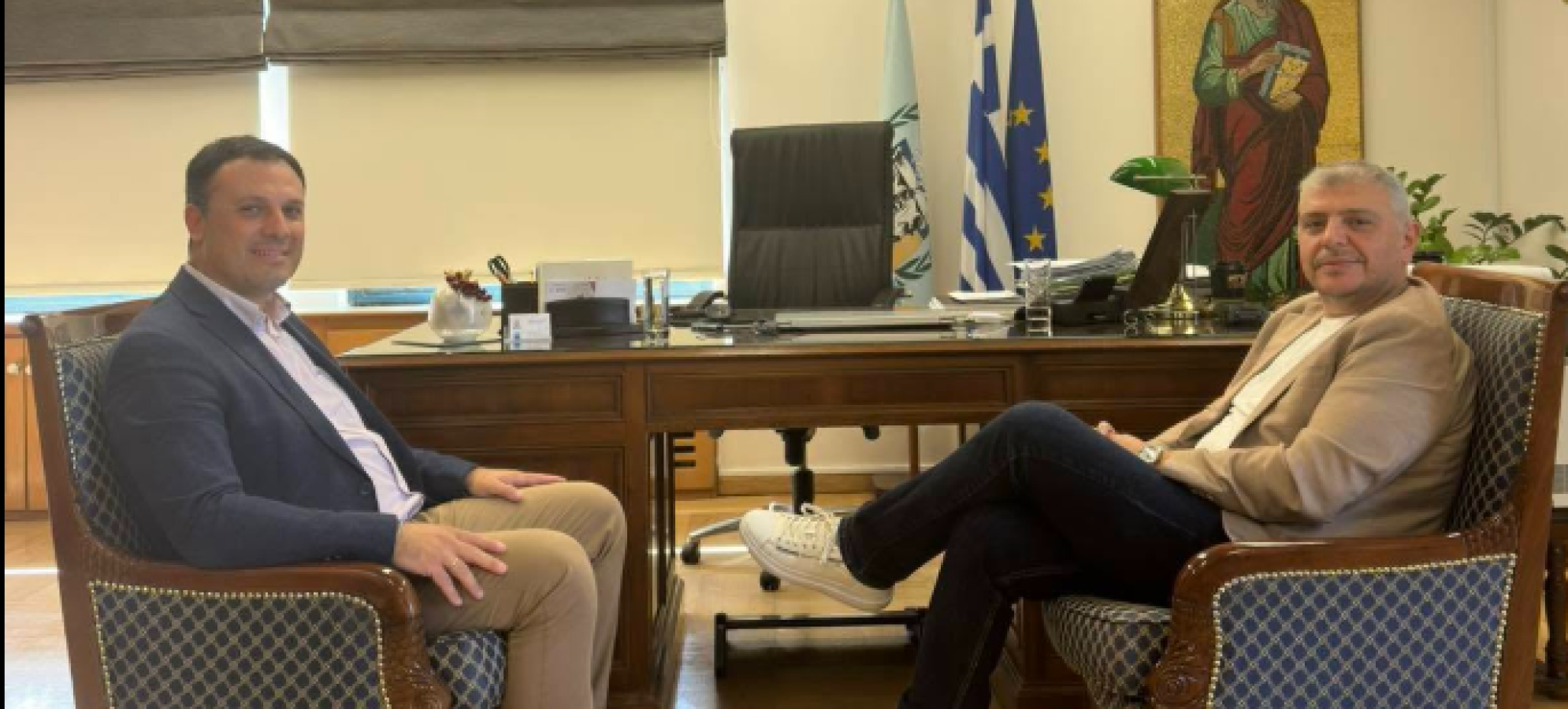 Κόρινθος: Συνάντηση Γιάννη Τσάκωνα με τον δήμαρχο Αλμωπίας
